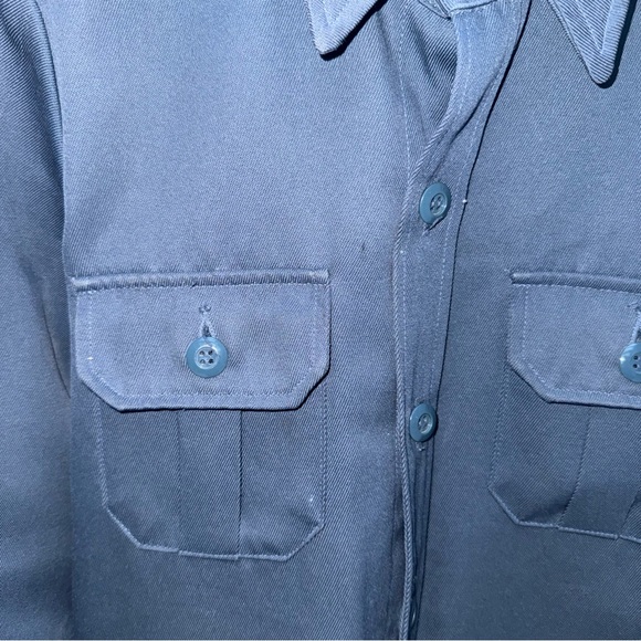 Vintage Men's Dark Blue Field Jacket 80s Military Style Retro - Picture 2 of 6